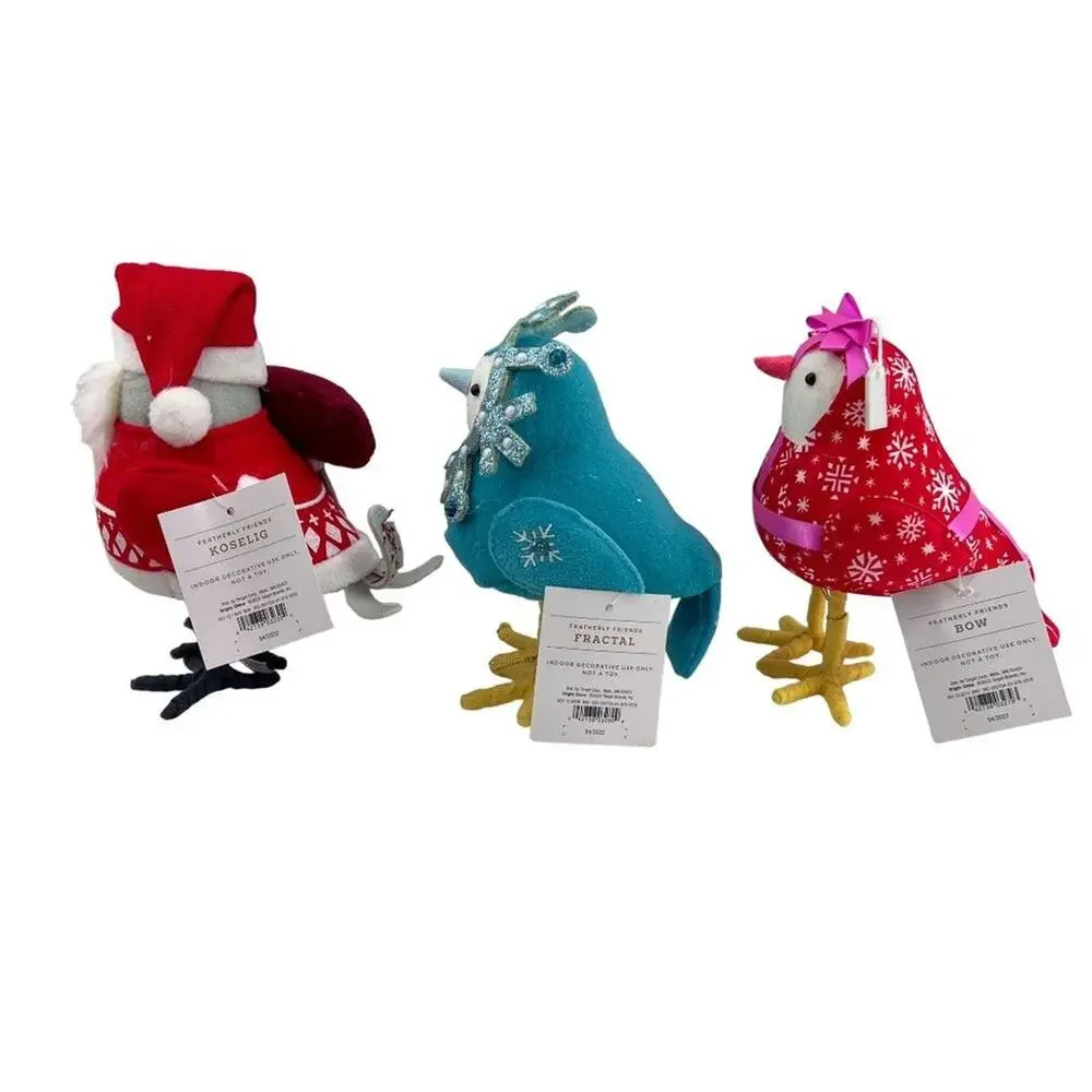 2022 Target Wondershop Winter Birds Featherly Friends Lot of 3